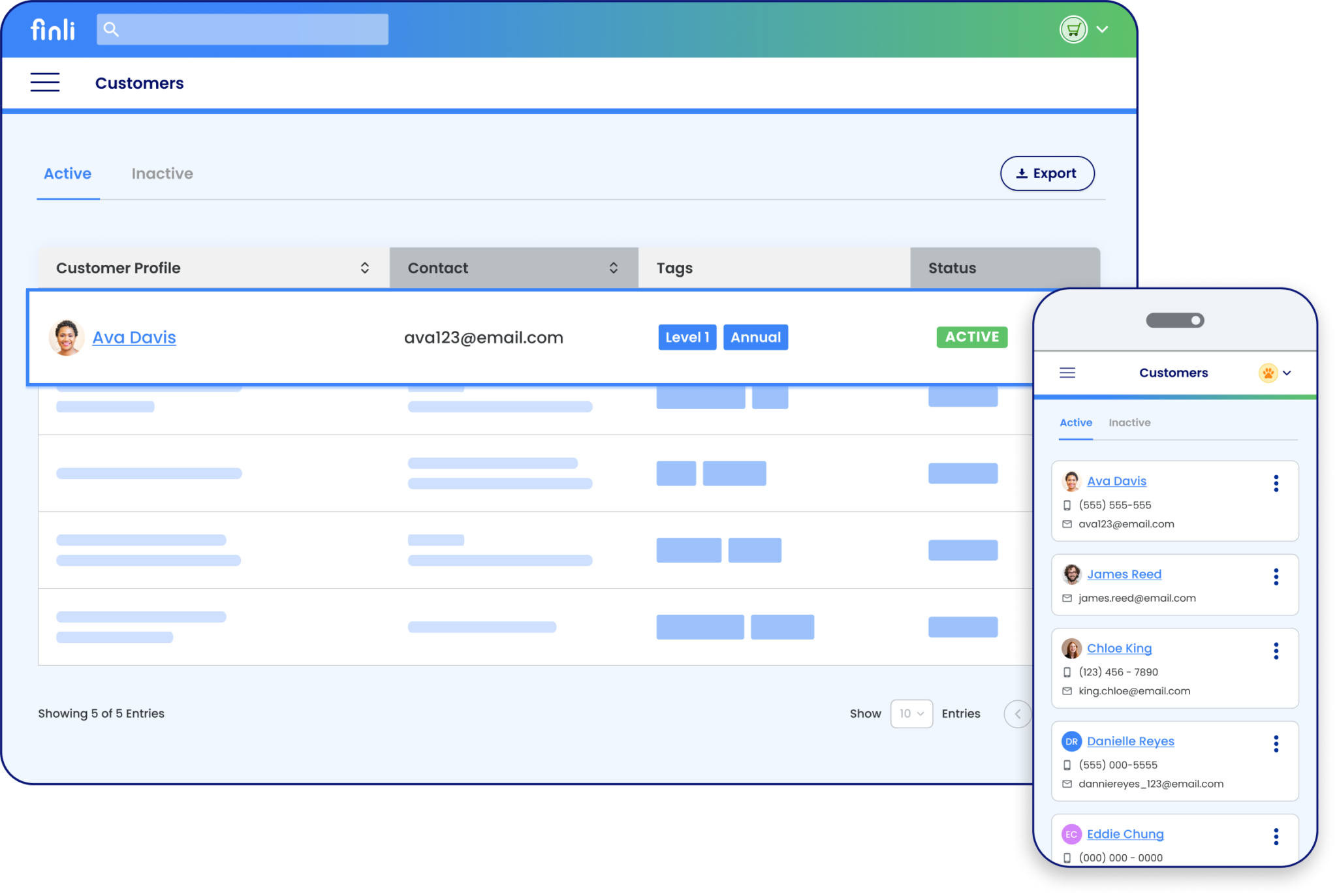 customer management system - Finli