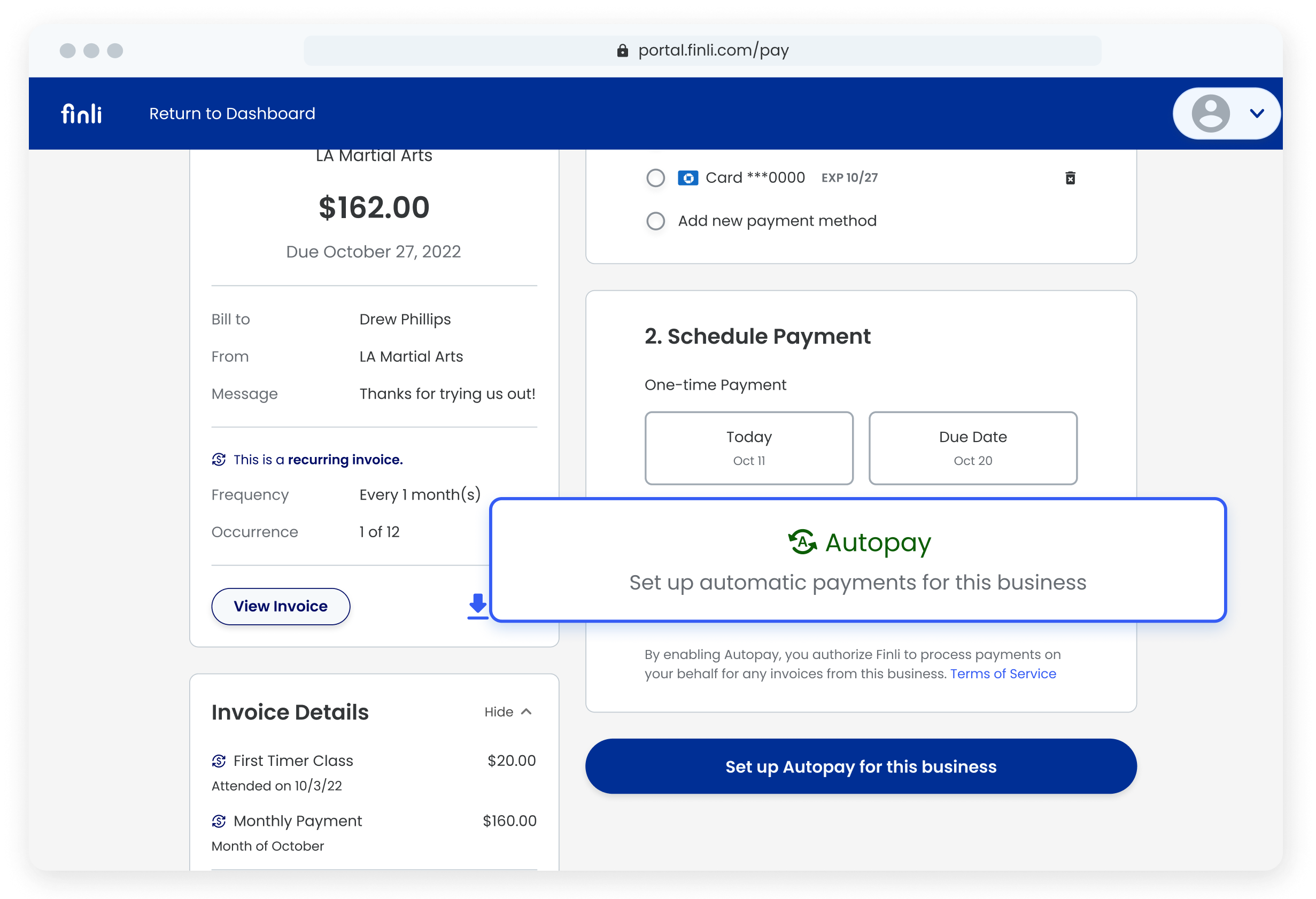 Autopay
